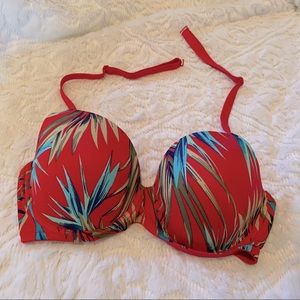 Victoria’s Secret VS Pink Padded Bra Hawaiian Underwire 34 DD Adjustable straps